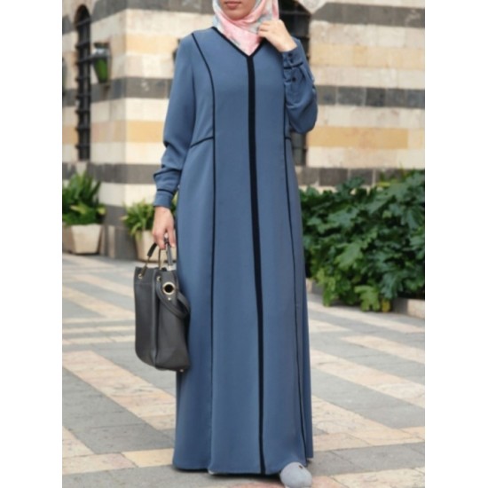 Korean Black Piping Abaya