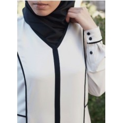 Korean Black Piping Abaya