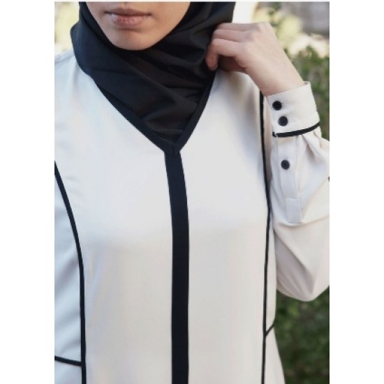 Korean Black Piping Abaya