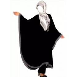  Jet Black Arabic , Kaftan Style Abaya For Muslim Women